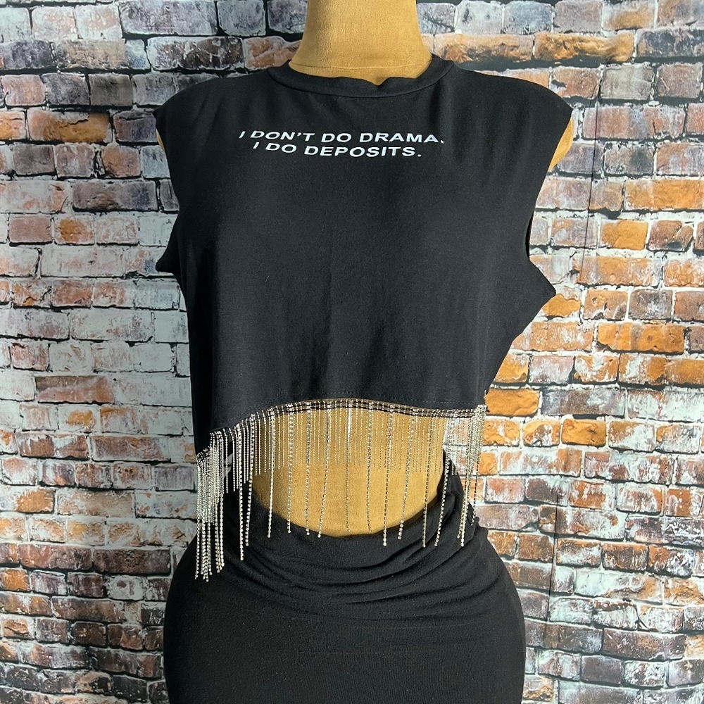 Black Shirt with Bling